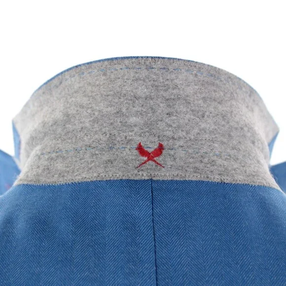 Cardinal of Canada NWT Wool / Silk Sport Coat Size 40S US In Blue Herringbone